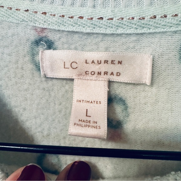 LC Lauren Conrad Mint Flamingo Sweater - Picture 3 of 4